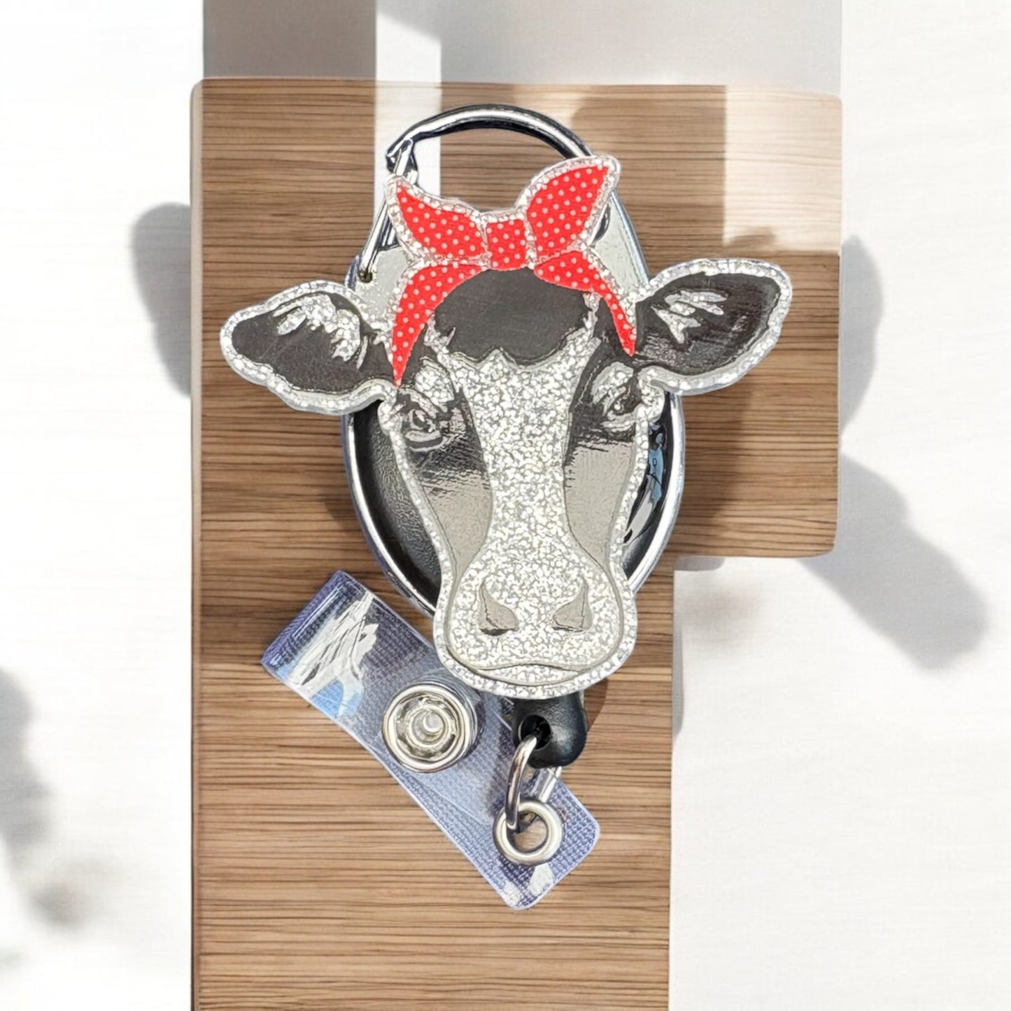 Red bow cow