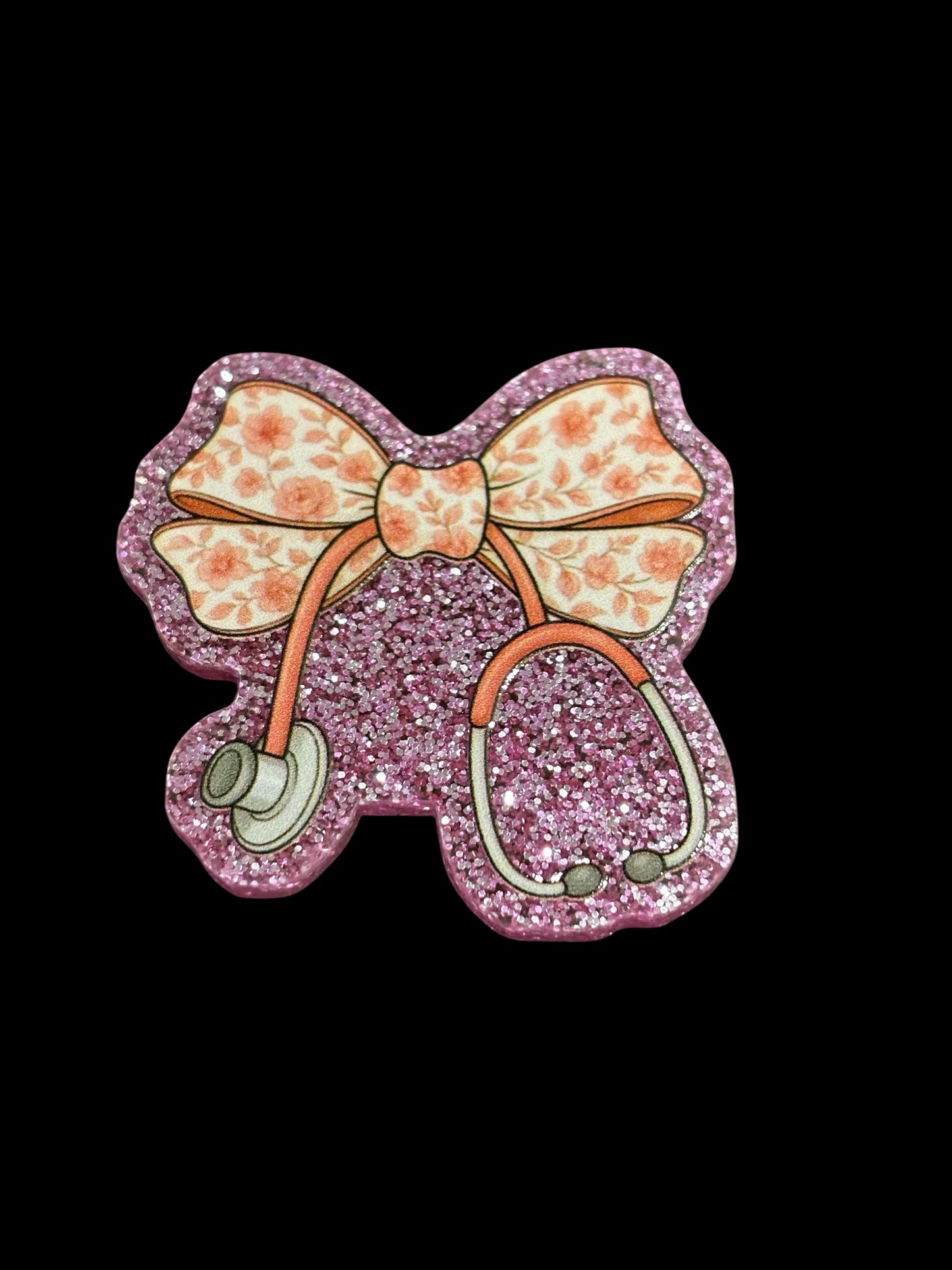 Flower Bow w/ stethoscope