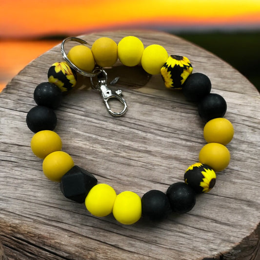 Sunflower Bead Wristlet