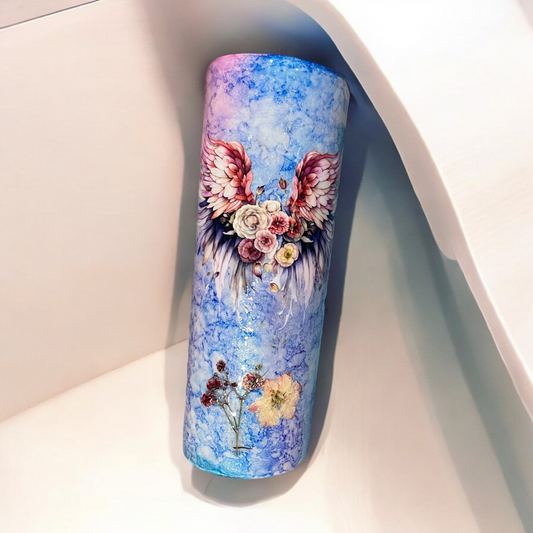 WINGS WITH PRESSED FLOWERS
