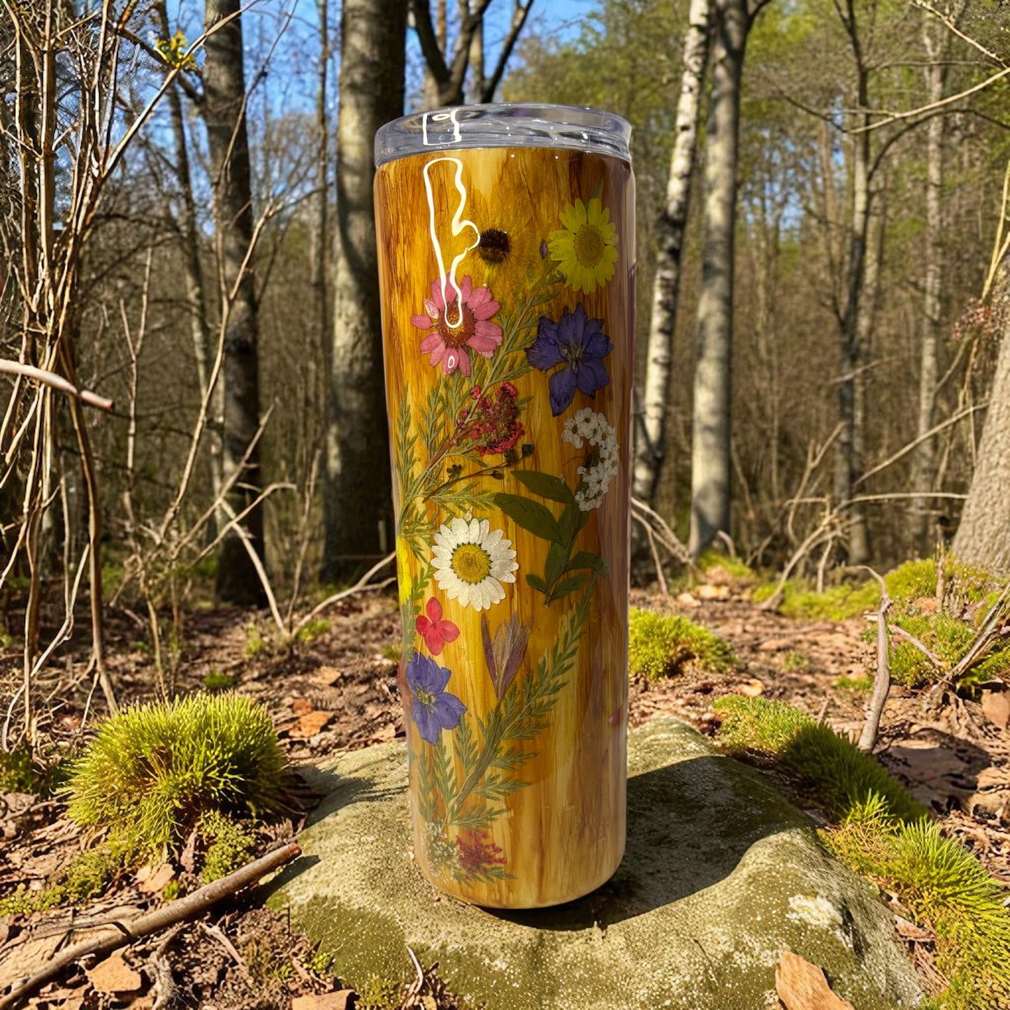 Flower Spiral Woodgrain