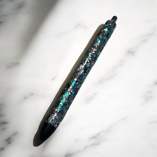 Teal & Silver chunky