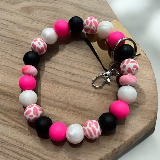 Pink & Black Cow print