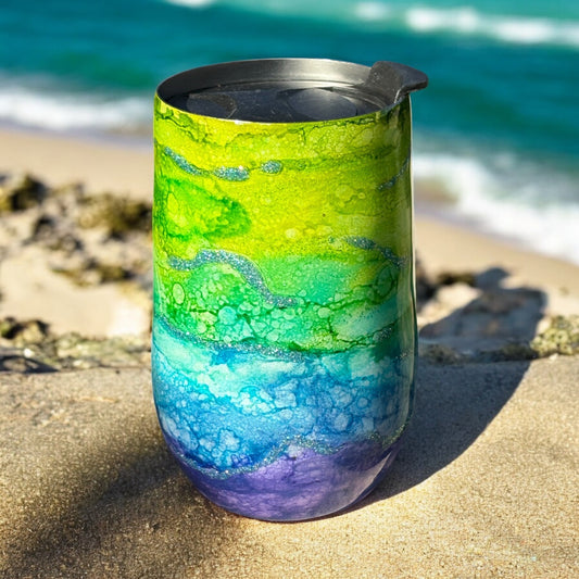 Purple to Green swirl