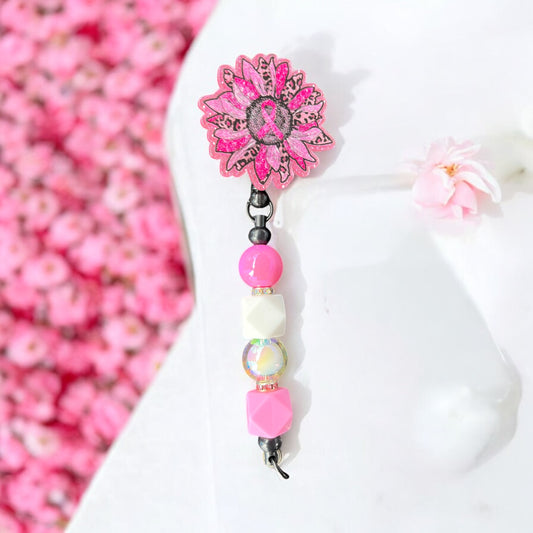 Pink ribbon sunflower