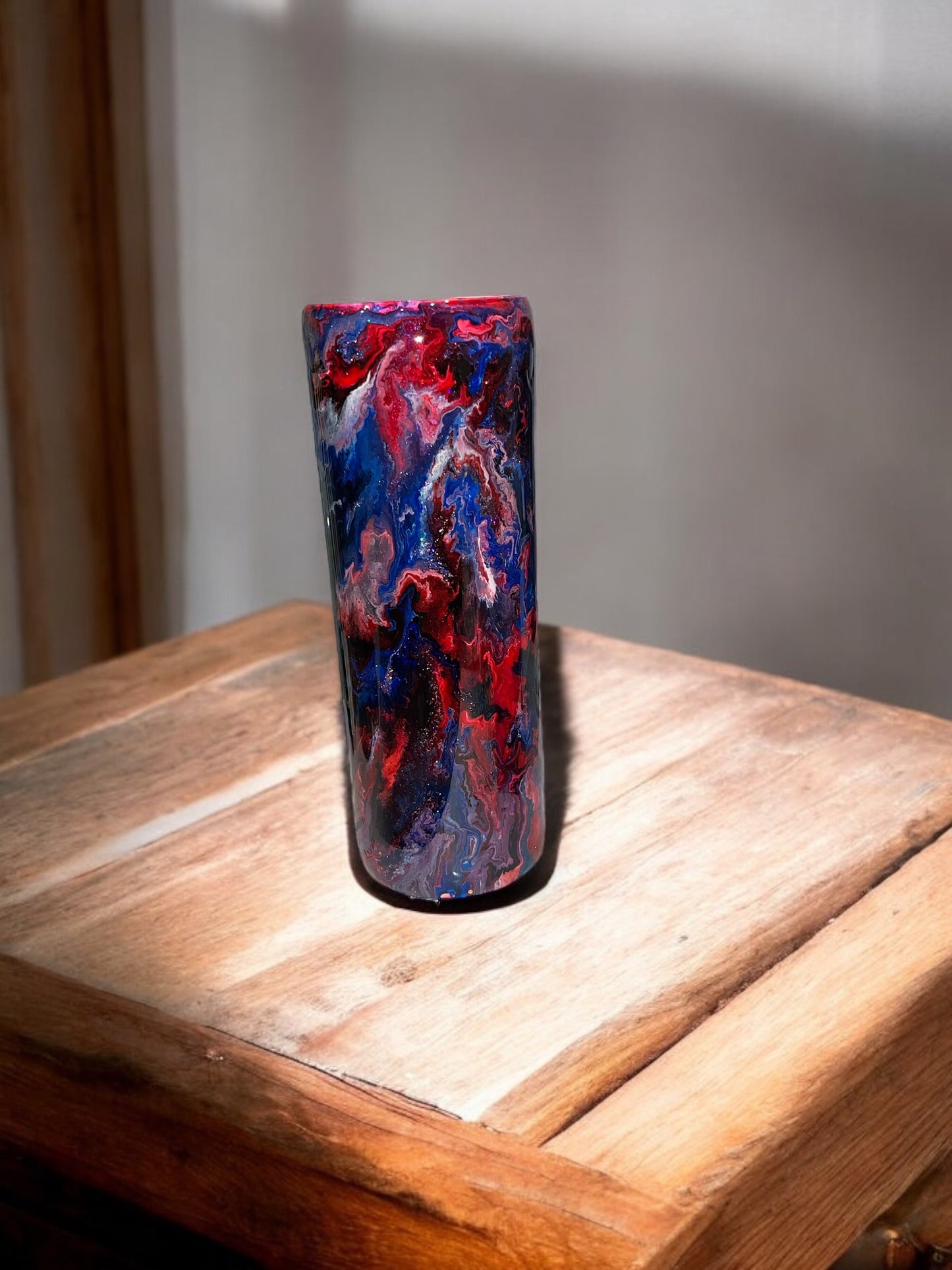 Dark Red & Blue swirl