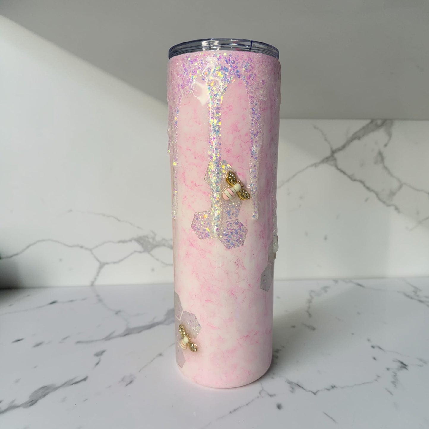 Pink- Honey Drip Bee cup