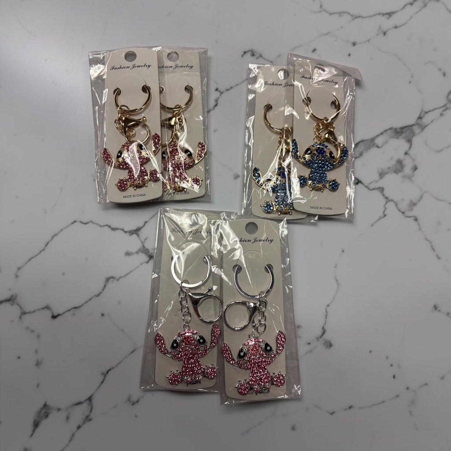 Stitch gem keychains